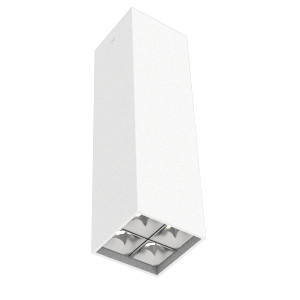 Светодиодный светильник VARTON DL-Box Reflect Multi 2x2 накладной 10 Вт 3000 К 80х80х300 мм RAL9003 белый муар кососвет DALI